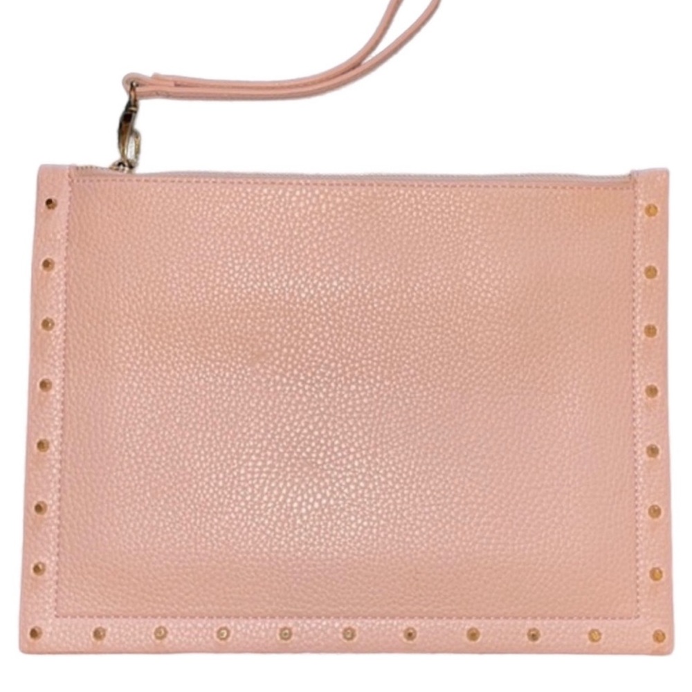 NWOT Light pink with gold rivets clutch/wristlet